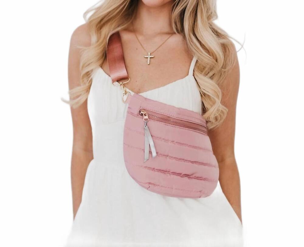 NEW PRETTY SIMPLE women's jolie puffer belt bag in pink